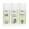 Soin douceur -  gel douche à l'Aloé Vera, shampoing à la propolis et au ciste et shampoing-douche au tea-tree